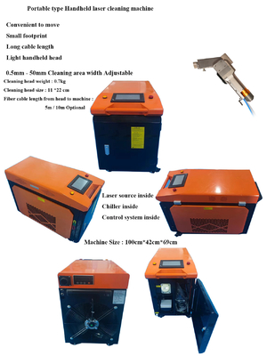 İyi bir fiyat. Mini Portatif Lazer Silahı Pas Çıkarma 1500w Lazer Gücü çevrimiçi